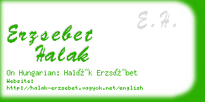 erzsebet halak business card